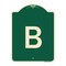 Signmission Designer Series Sign W/ Letter B, Green & Tan Heavy-Gauge Aluminum Sign, 24" x 18", G-1824-22962 A-DES-G-1824-22962 - alternate 1
